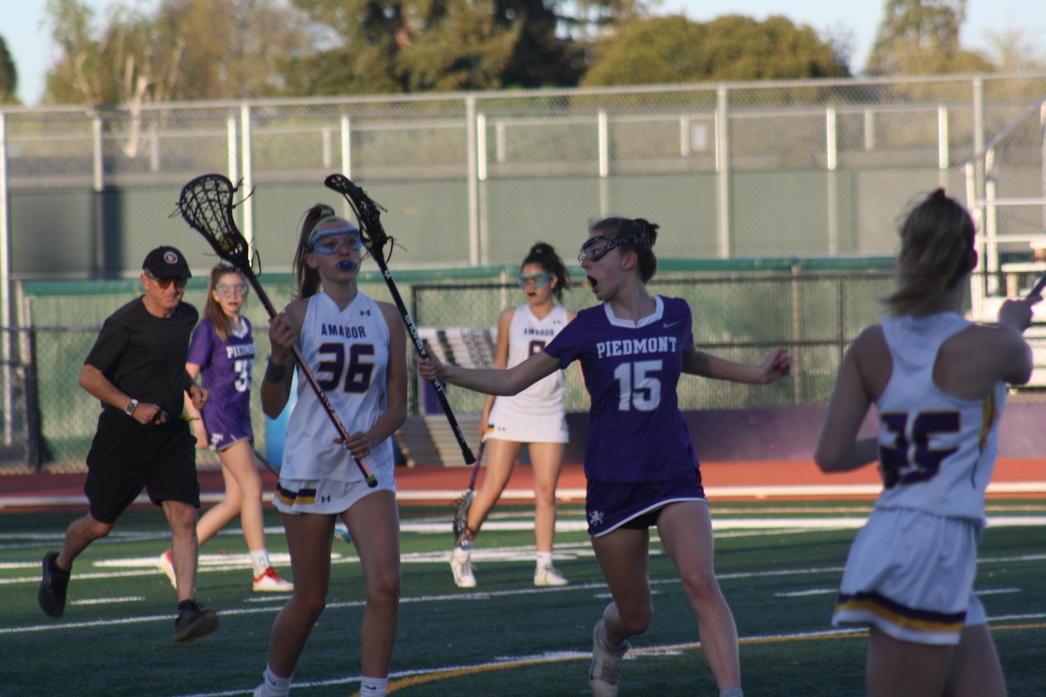 Girls lacrosse ends game with a win against Piedmont