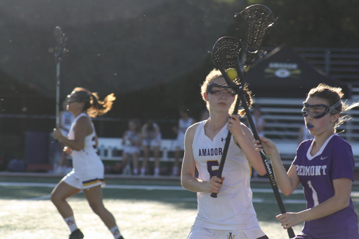 Girls lacrosse ends game with a win against Piedmont