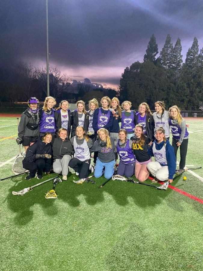 The+Varsity+Girls%E2%80%99+Lacrosse+team+was+faced+with+hail+during+practice%2C+but+that+did+not+stop+them+from+working+hard+on+the+field.