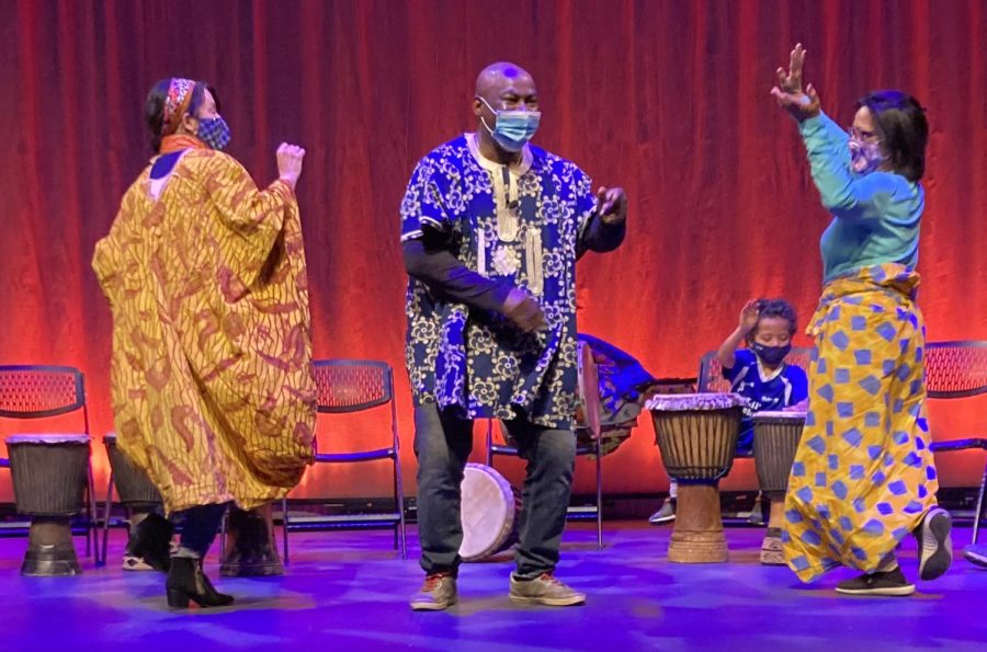 In addition to drum beats, Onyemaechi also taught the audience traditional African dance.