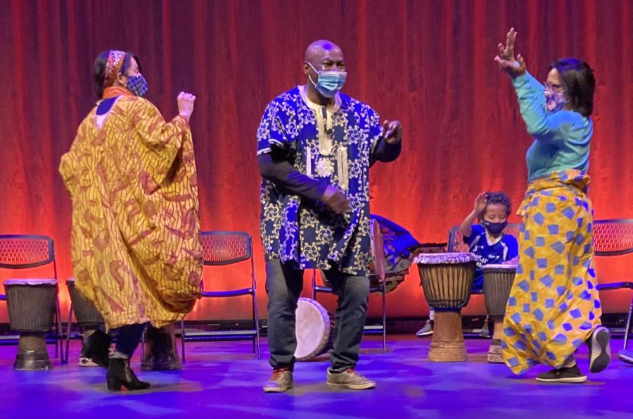 In addition to drum beats, Onyemaechi also taught the audience traditional African dance.