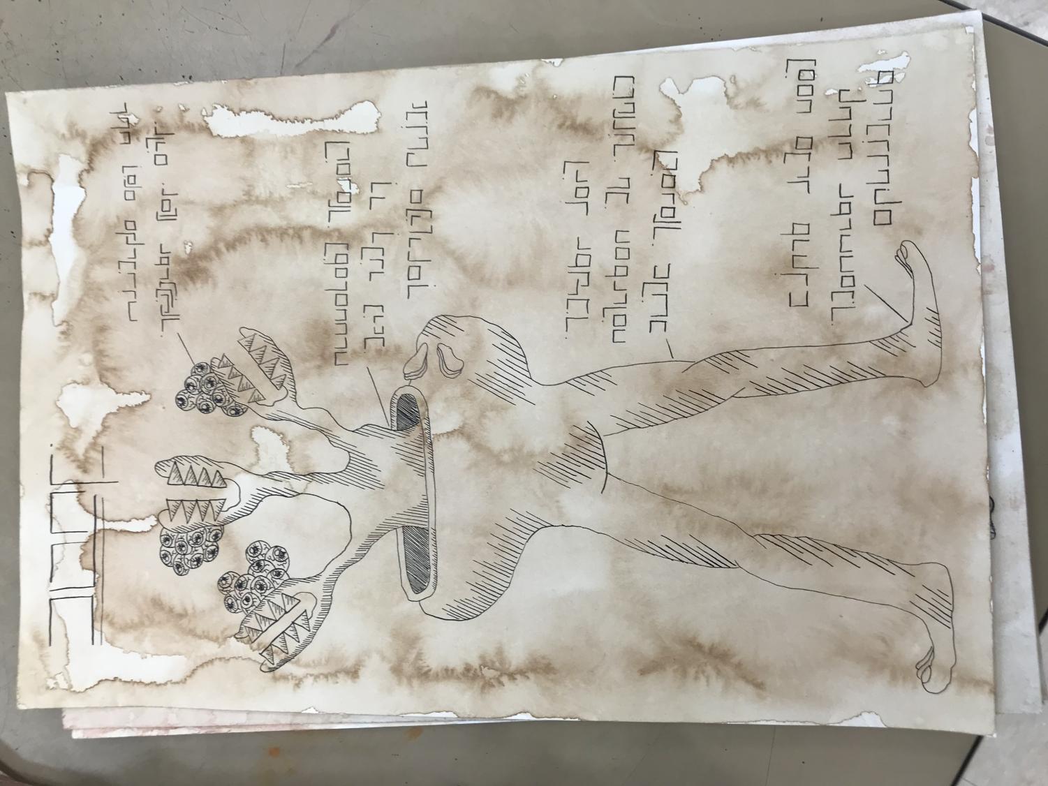 Art 2 class creates fantasy nature journals