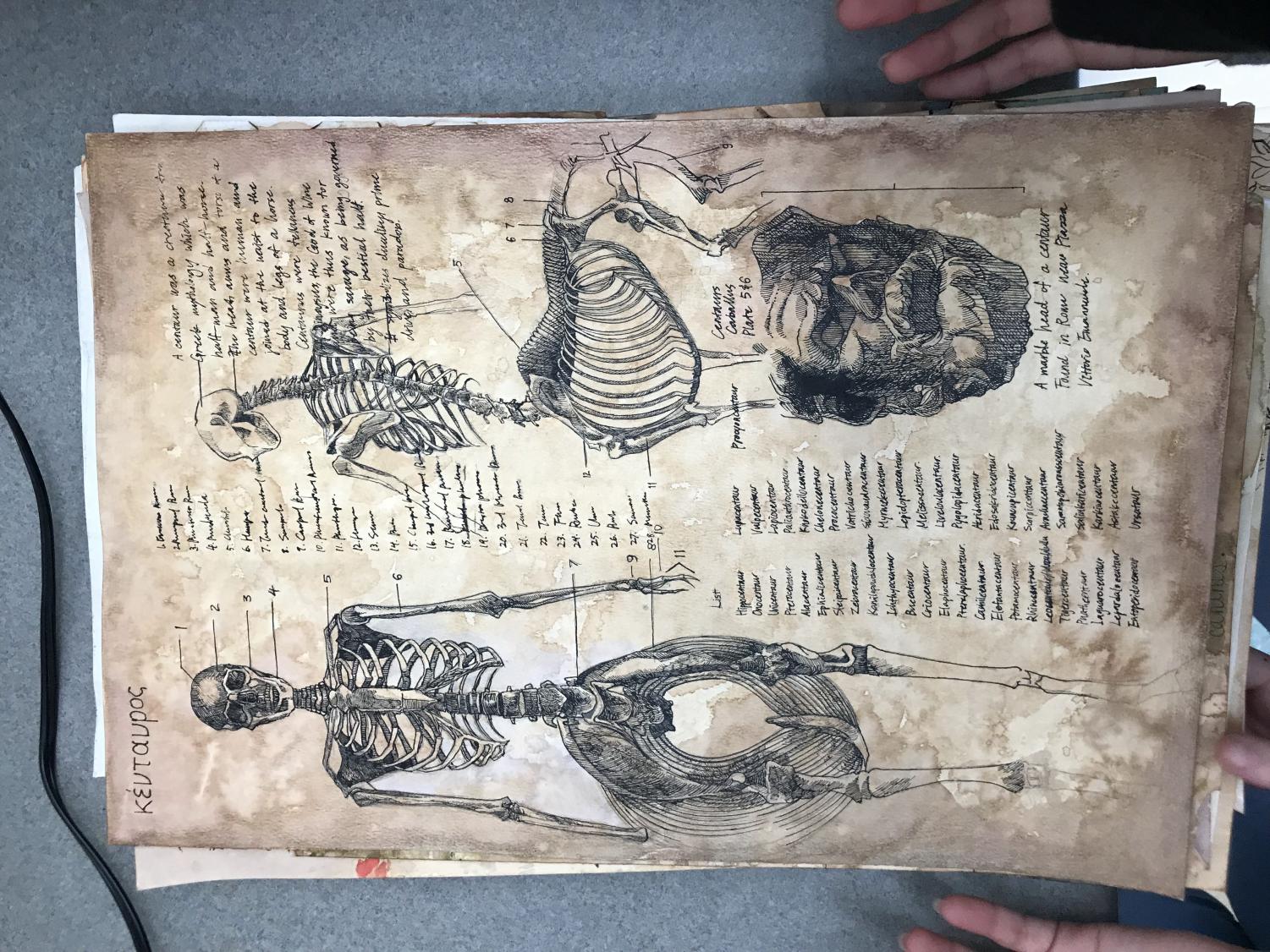 Art 2 class creates fantasy nature journals