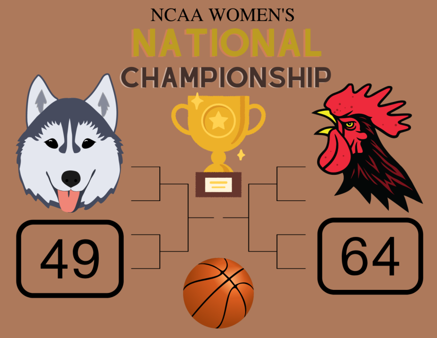 The Gamecocks defeated the Huskies 64-49 to win the national championship on April 3, 2022. Aliyah Boston, who averaged 16.8 PPG and 15.2 RPG during March Madness, was named the Most Outstanding Player. 
