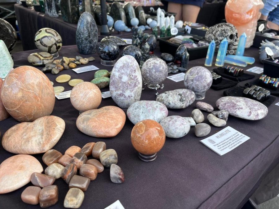 Crystals range in all different shapes, colors, and sizes. They are not only sold at stores but also on various tables at street fairs.