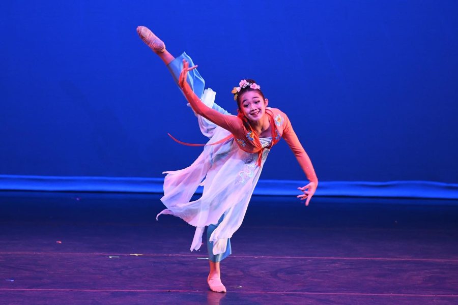 Leah Liang dances her traditional Chinese dance solo: A Love Before Time. She has won numerous awards at different dance competitions with this beautiful solo. (Jiawen (Sarah) Yan)