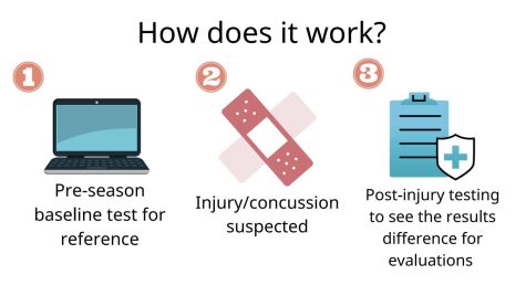 The Baseline Concussion test is an online test implemented to access athlete brain function.
