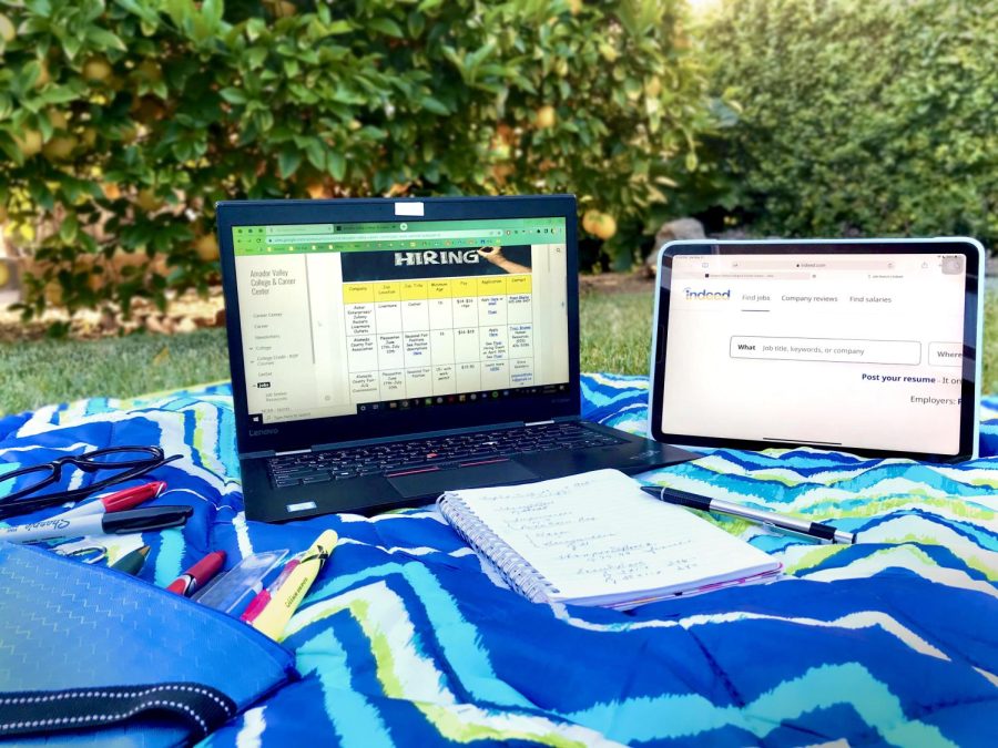There are many online resources that are meant to help students find jobs. Indeed.com is a popular job-search website, and Amador's college and career center provides an updated document of local jobs for students as well.