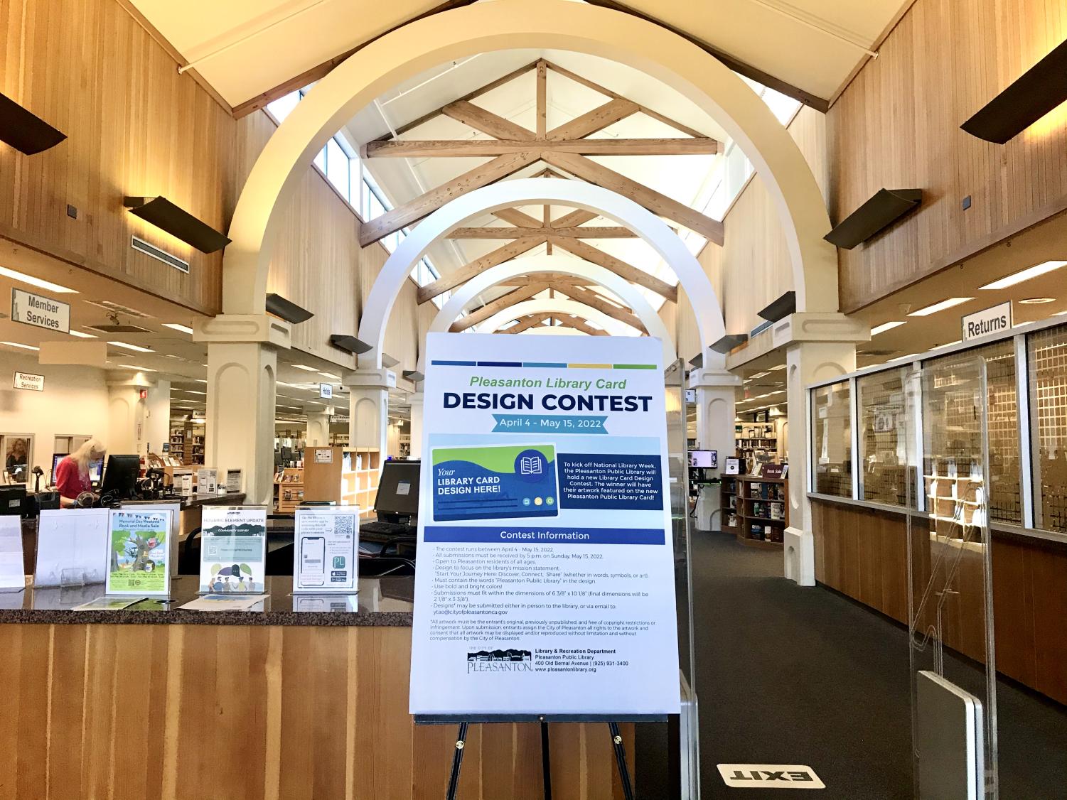 Pleasanton public library's card design contest promotes community