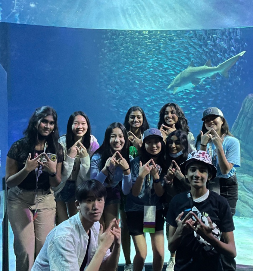 Amador+DECA+students+enjoy+their+day+trip+away+from+the+competition+at+the+biggest+aquarium+in+the+U.S.%2C+the+Georgia+Aquarium.