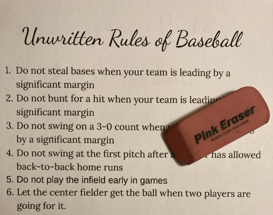 The game of baseball has reached a whole new generation. As the previous generation leaves, the unwritten rules need to leave with them.