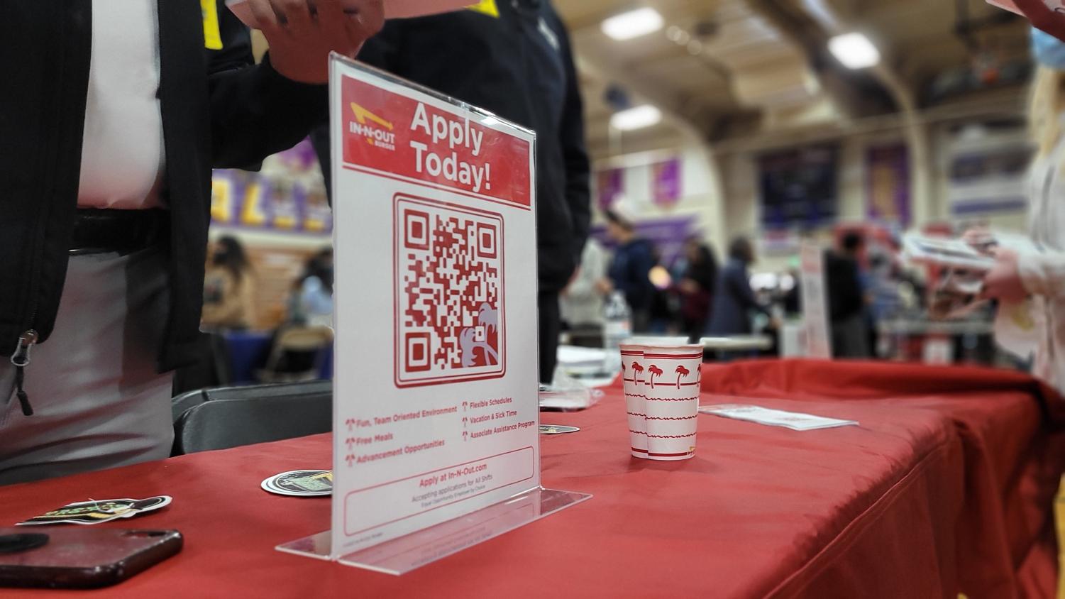 Students speak with local professionals at annual career fair
