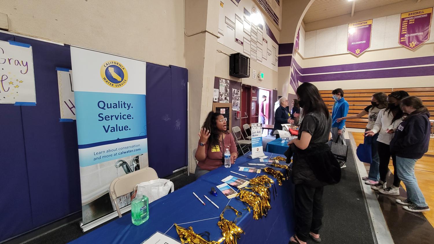 Students speak with local professionals at annual career fair