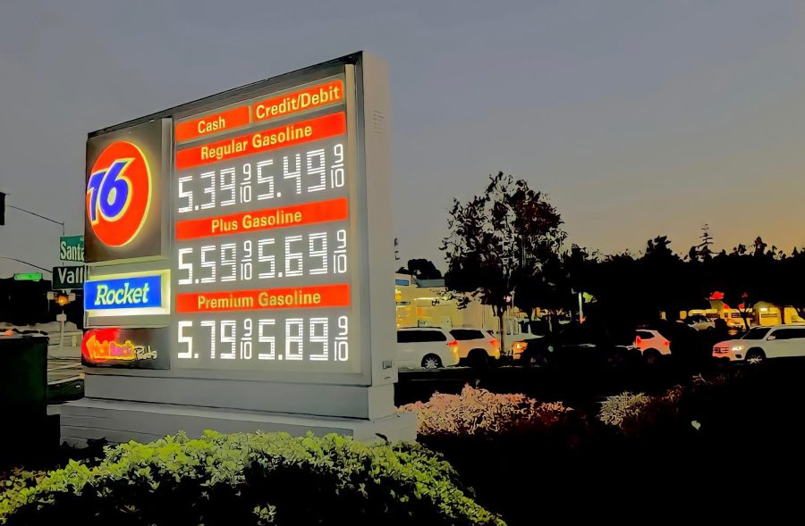 Gas prices have spiked as a result of the Russia-Ukraine conflict, with local gas stations charging over five dollars per gallon.