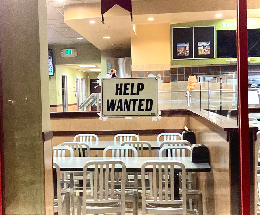 The minimum wage worker shortage is apparent in most Pleasanton establishments. Hiring advertisements signs are popping up throughout the city.
