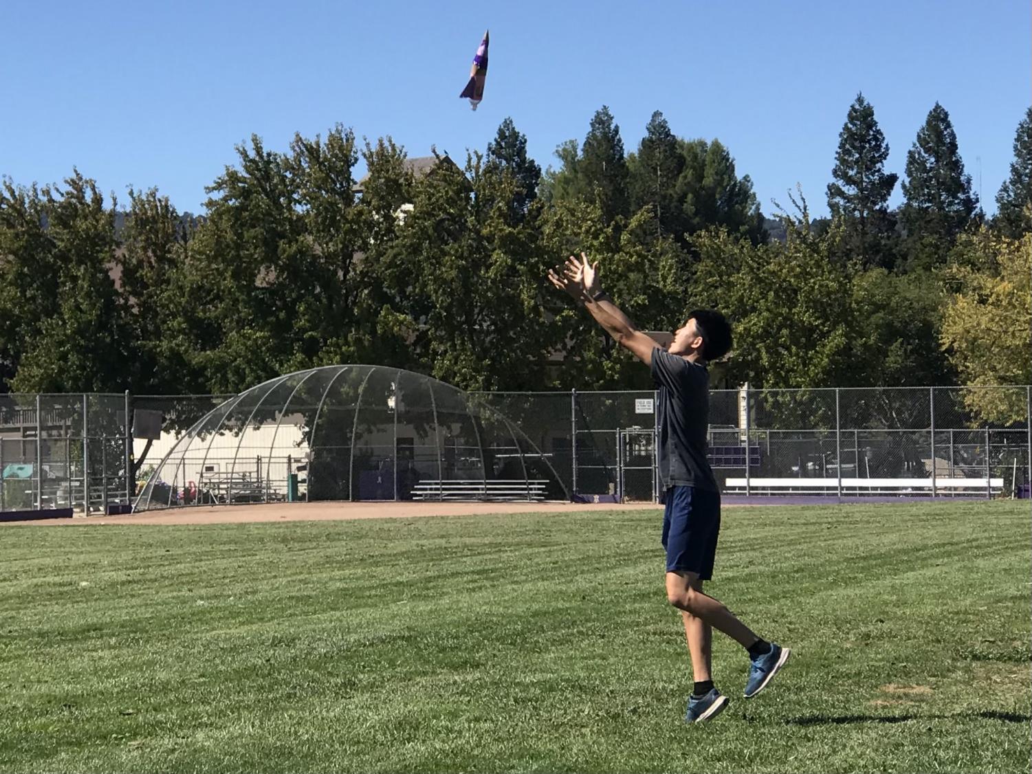 Algebra II classes launch model rockets for parabola study