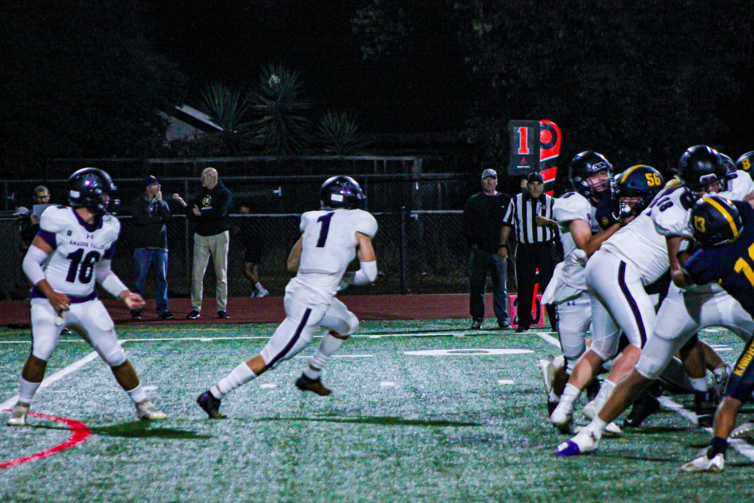 Dons go white out on a Saturday night football game against Menlo School
