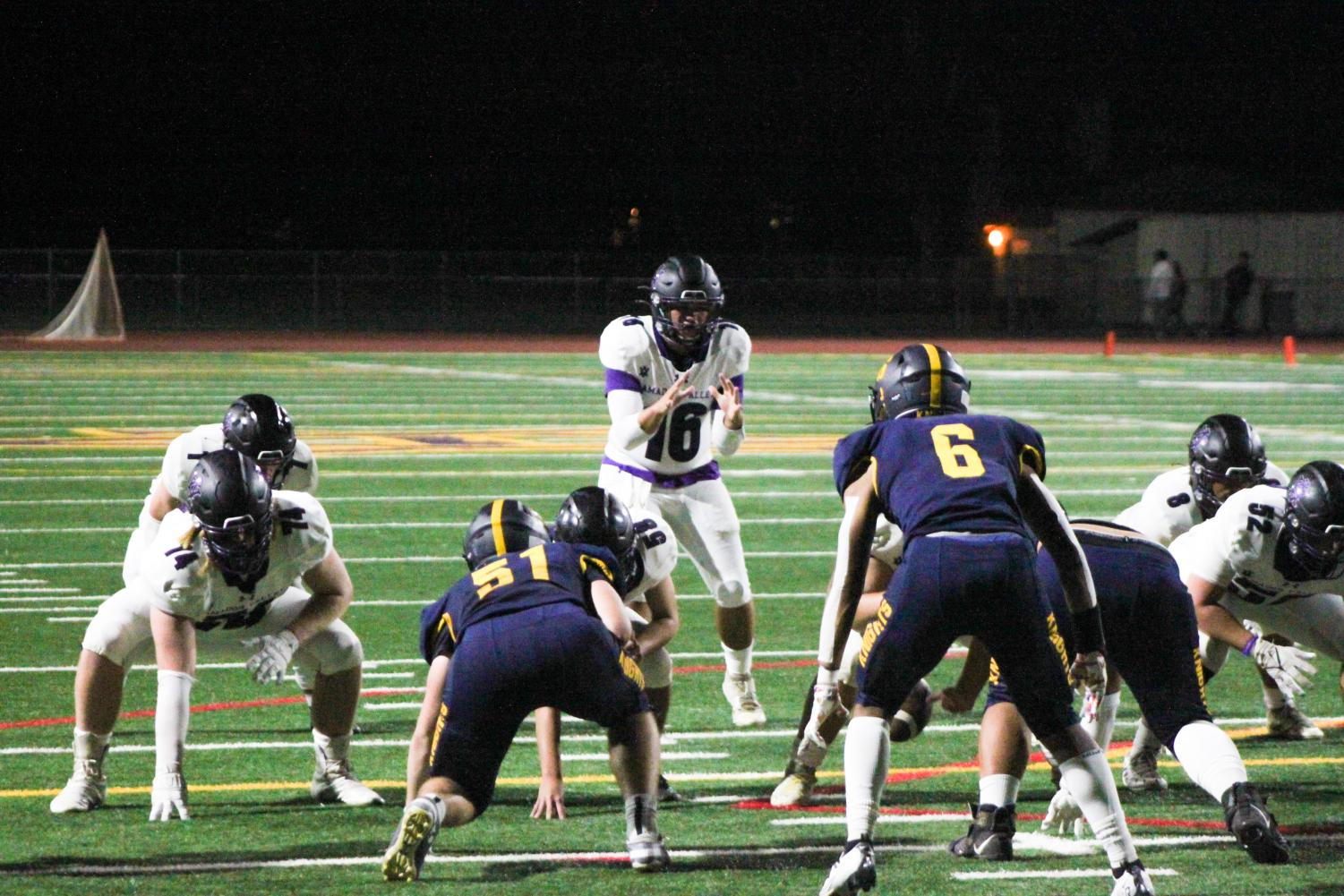Dons go white out on a Saturday night football game against Menlo School