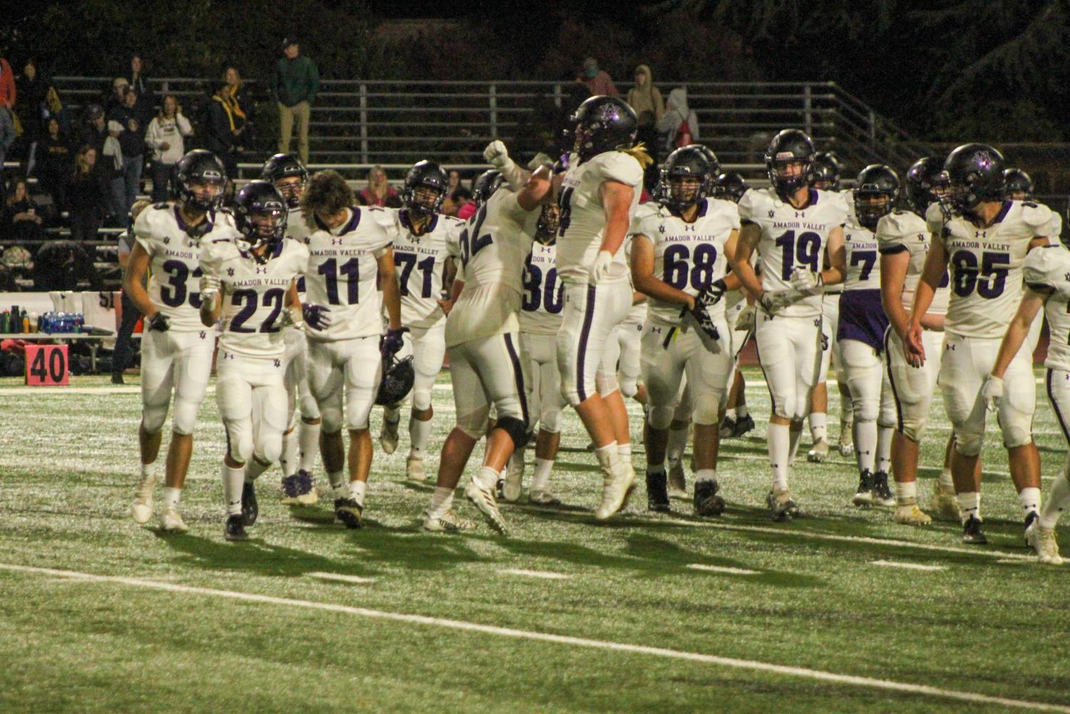Dons go white out on a Saturday night football game against Menlo School