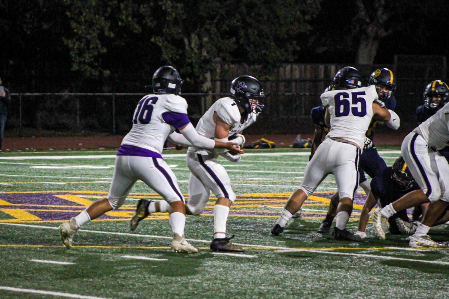 Dons go white out on a Saturday night football game against Menlo School