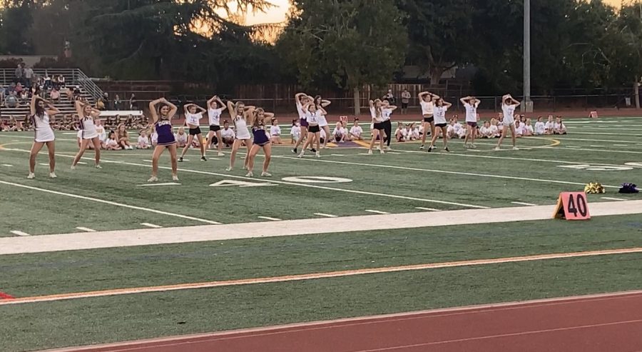 The Middle School athletes perform an additional sideline dance for the crowd.