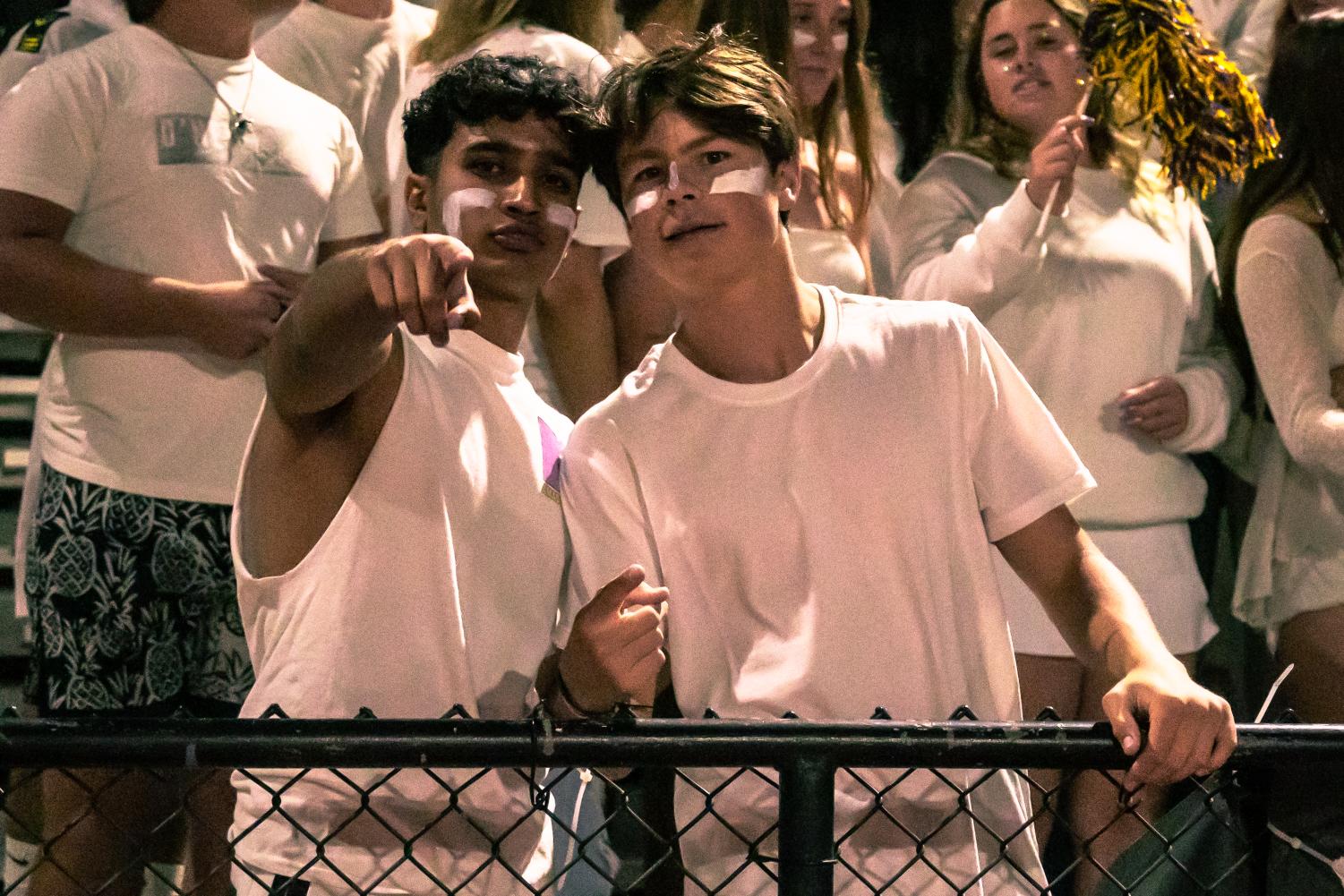 Dons go white out on a Saturday night football game against Menlo School
