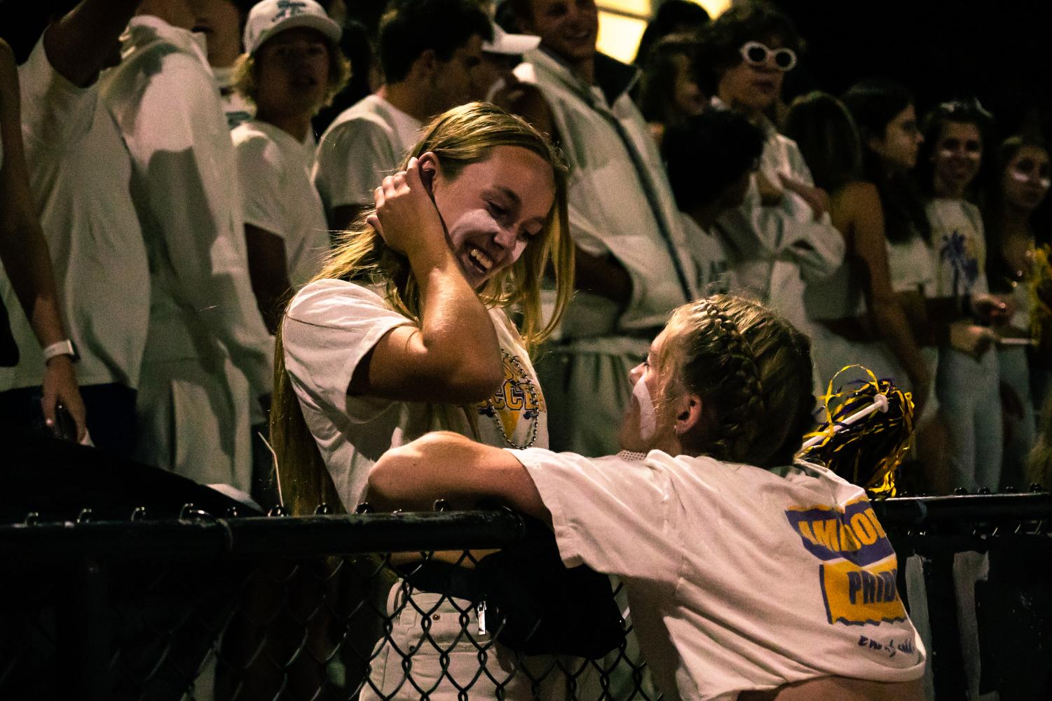 Dons go white out on a Saturday night football game against Menlo School