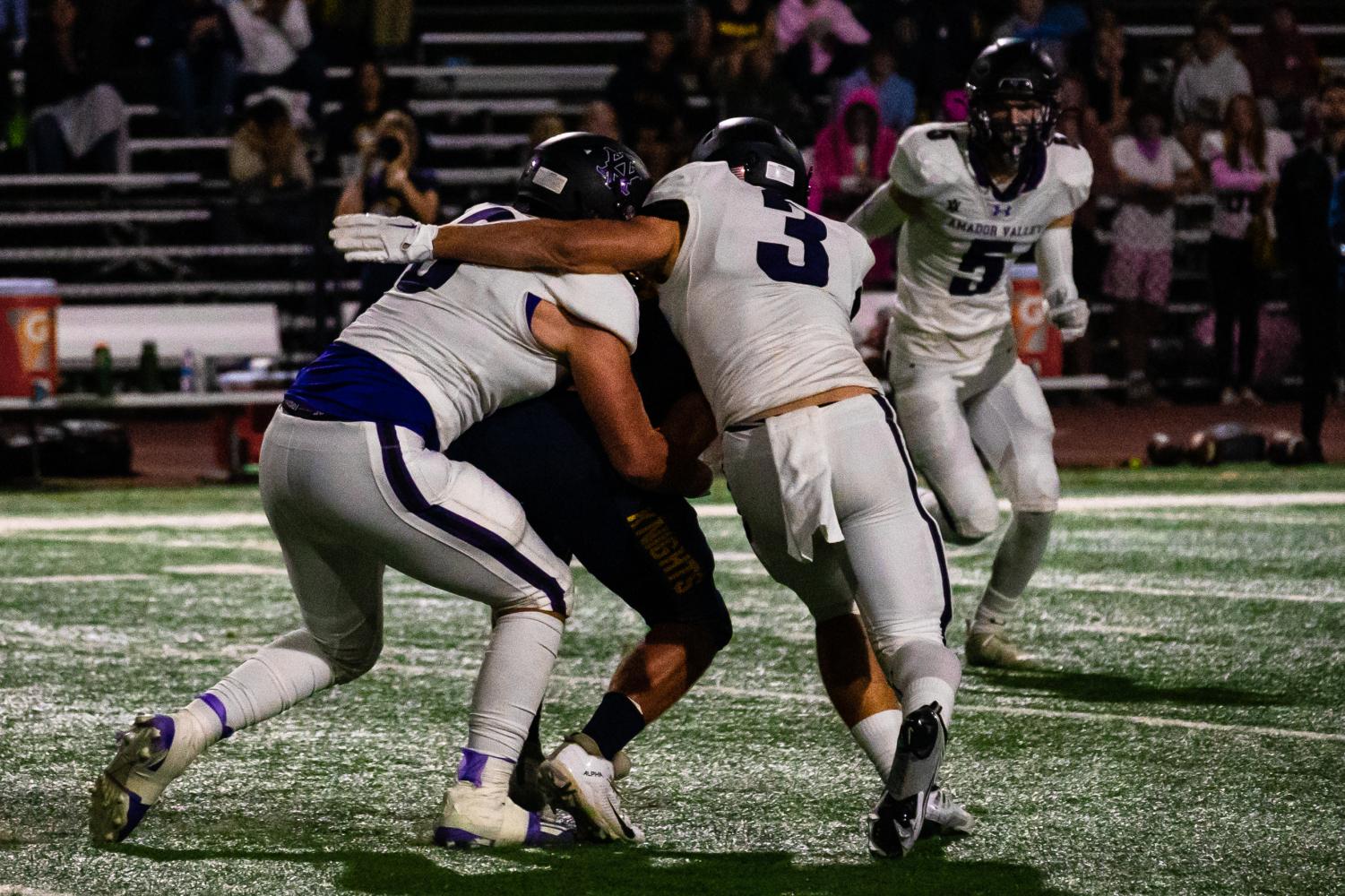 Dons go white out on a Saturday night football game against Menlo School