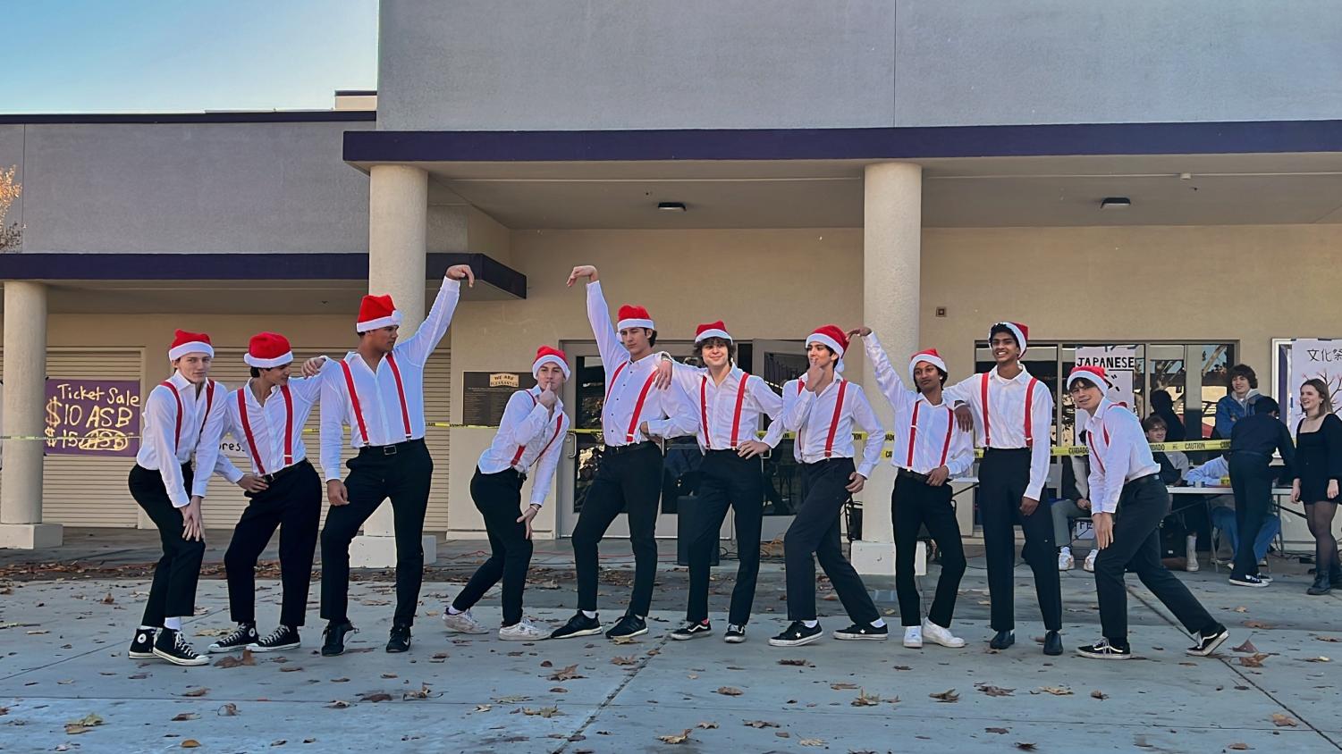 Mr. Amador introduces pageant participants with holiday dance