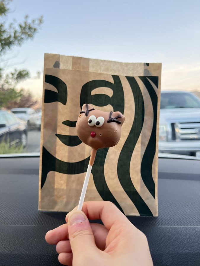 The Reindeer cake pop tastes similar to the birthday cake pop, but the cute outer icing makes it more popular.