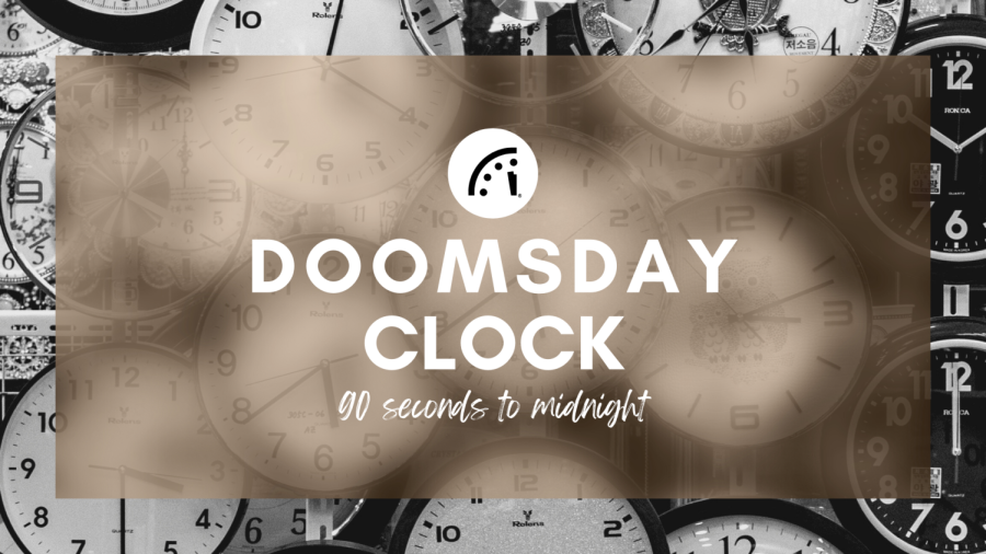 Created in 1947, the Doomsday Clock was originally set to 7 minutes before midnight, with the furthest it has been totaling 17 minutes away.