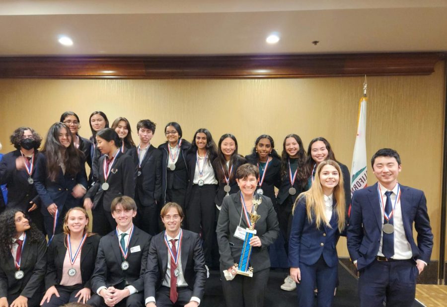 Amador’s Competition Civics team poses with their awards.