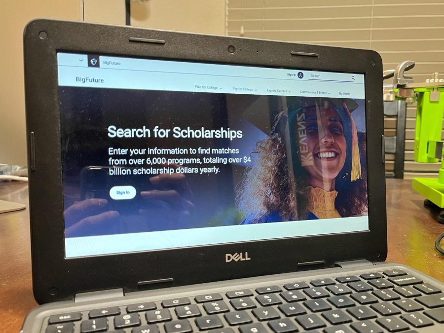There are several options for students to find scholarships, including College Boards Scholarship Search.