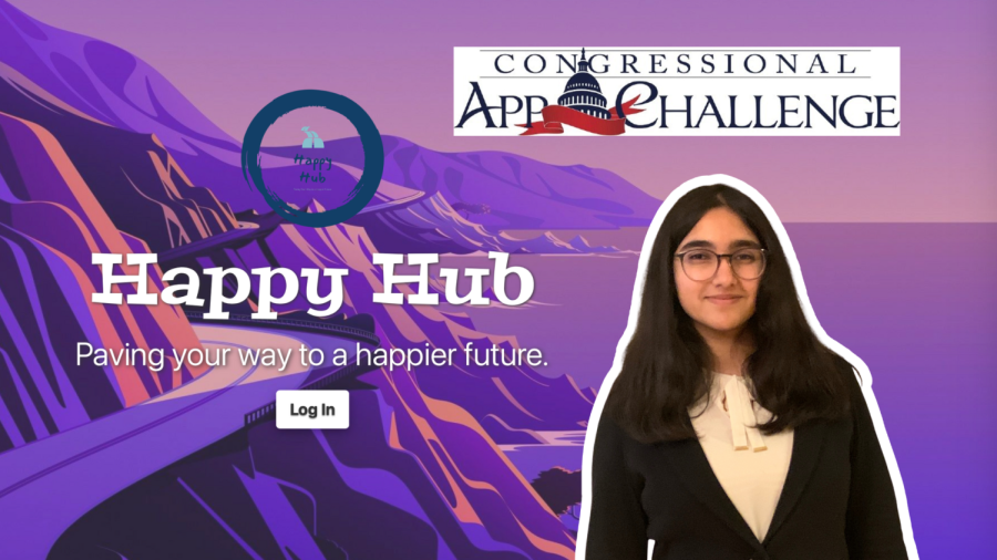 Tvisha Choubeys app, Happy Hub, is an AI-based app designed to help students build a community to combat mental health issues. 