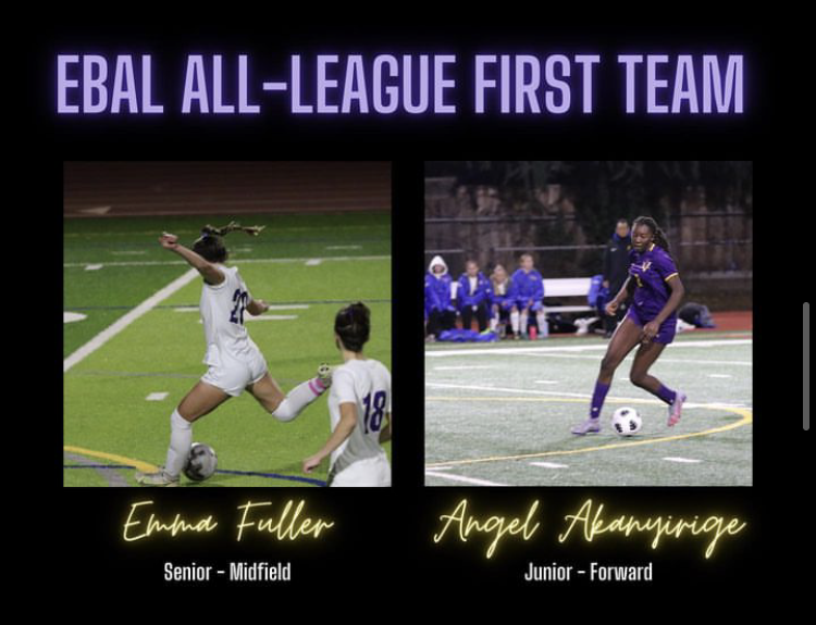 Emma Fuller (‘23) and Angel Akanyirige (‘24) from Amador Valley were rewarded with EBAL All-League First Team mentions.
