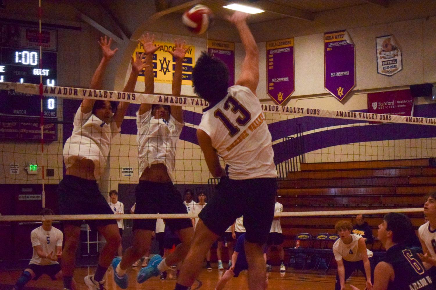 Boys varsity volleyball team defeats Foothill 3-1