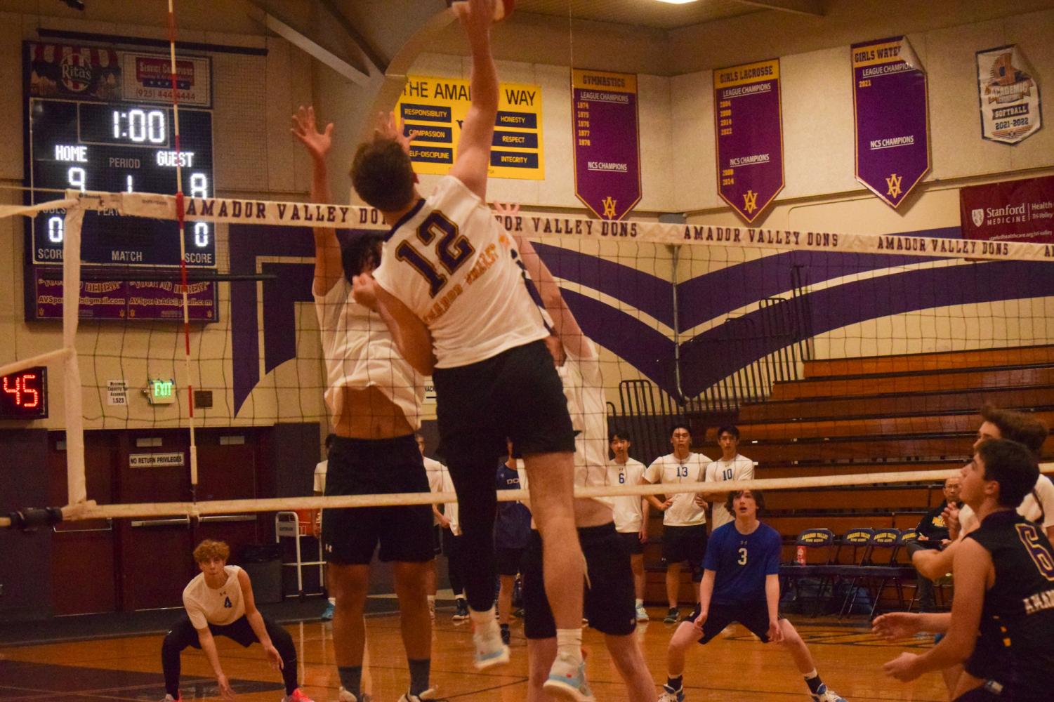 Boys varsity volleyball team defeats Foothill 3-1