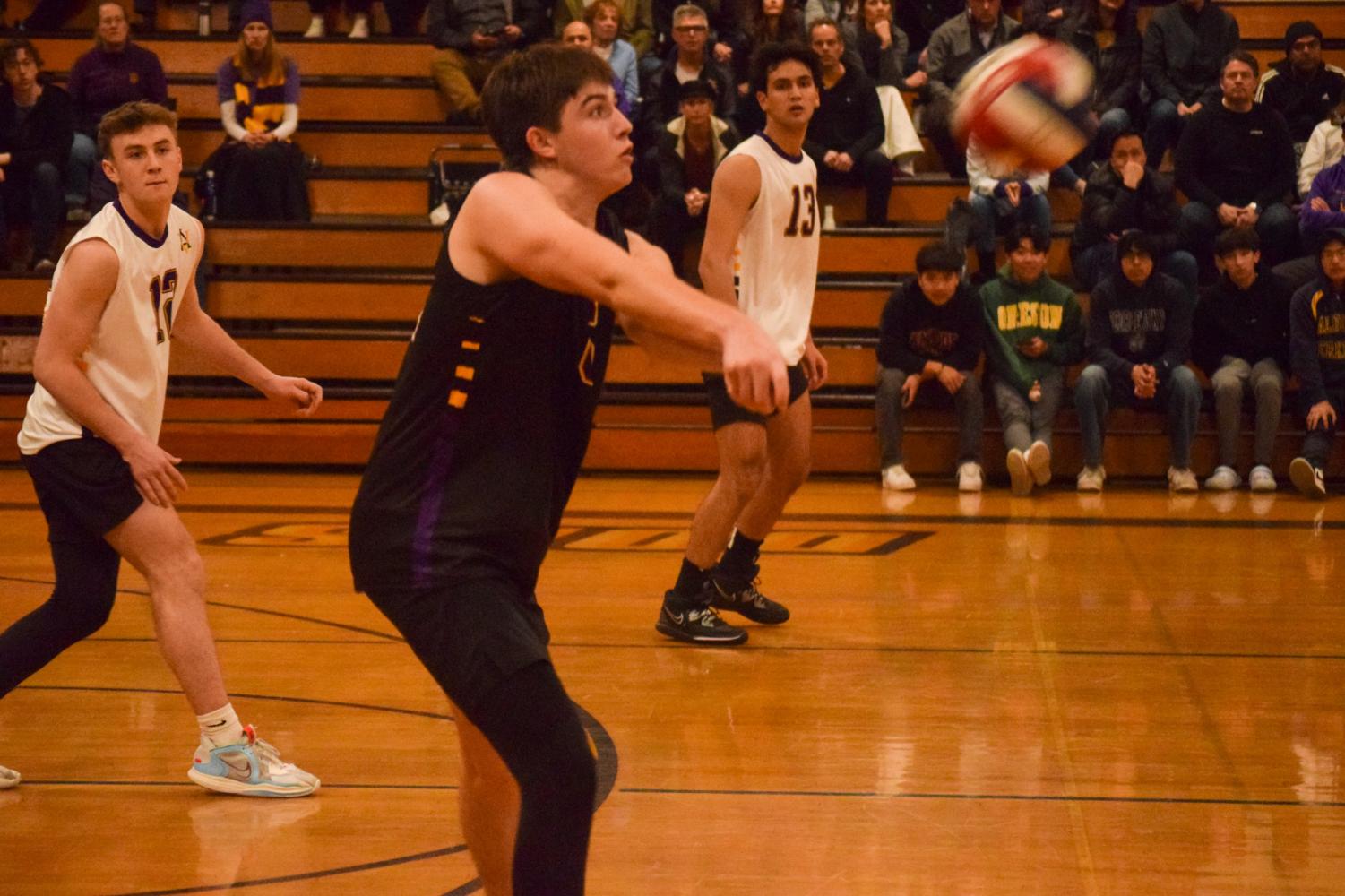 Boys varsity volleyball team defeats Foothill 3-1