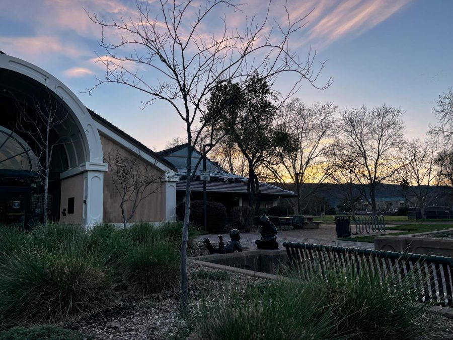 Many students go to the Pleasanton Library after school to meet with friends or find a quiet place to study.