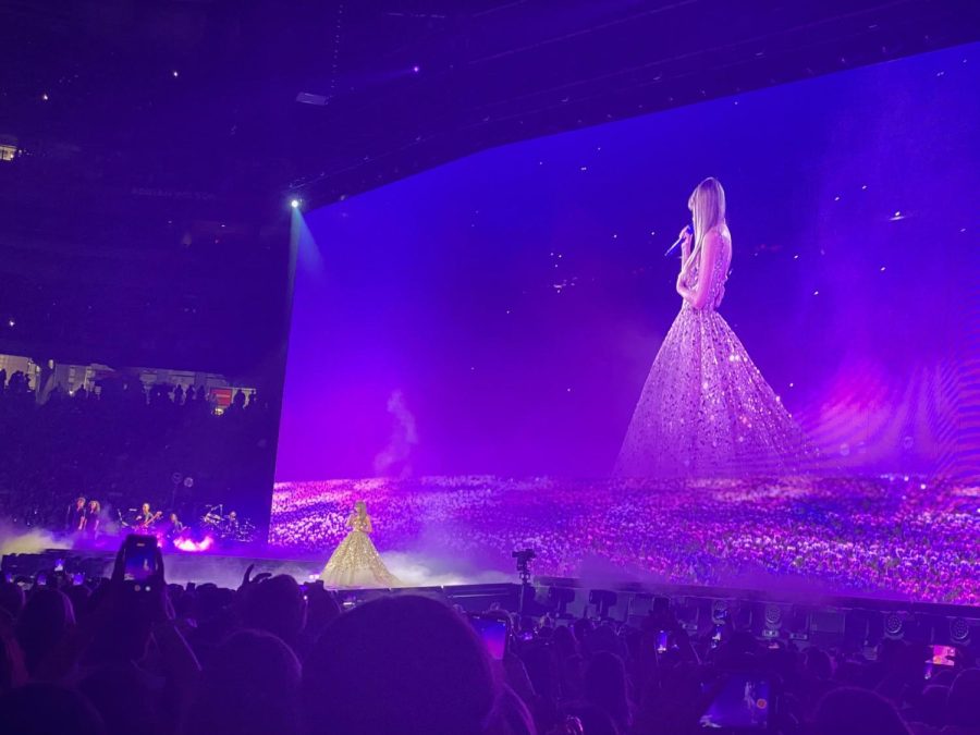 Taylor Swift sings Enchanted, the only song to be played from her Speak Now album during the night.