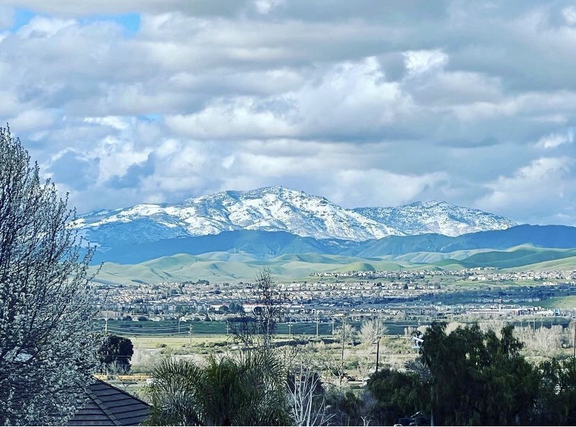 Snow recently fell in the mountains around the Bay Area, including on Mt. Diablo, Mission Peak, and Pleasanton Ridge.