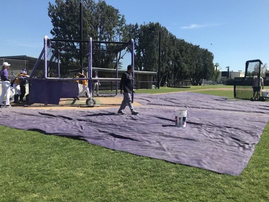 Players continue practicing at the field after school on non-game days to continue improving their game each day. 