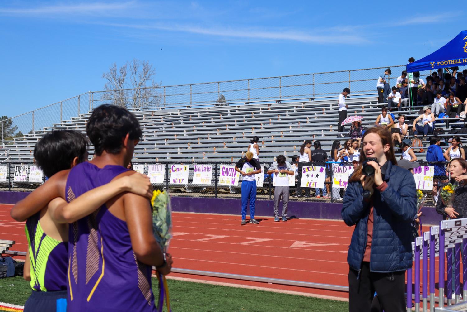 Amador Valley Track & Field competes against Foothill on senior night