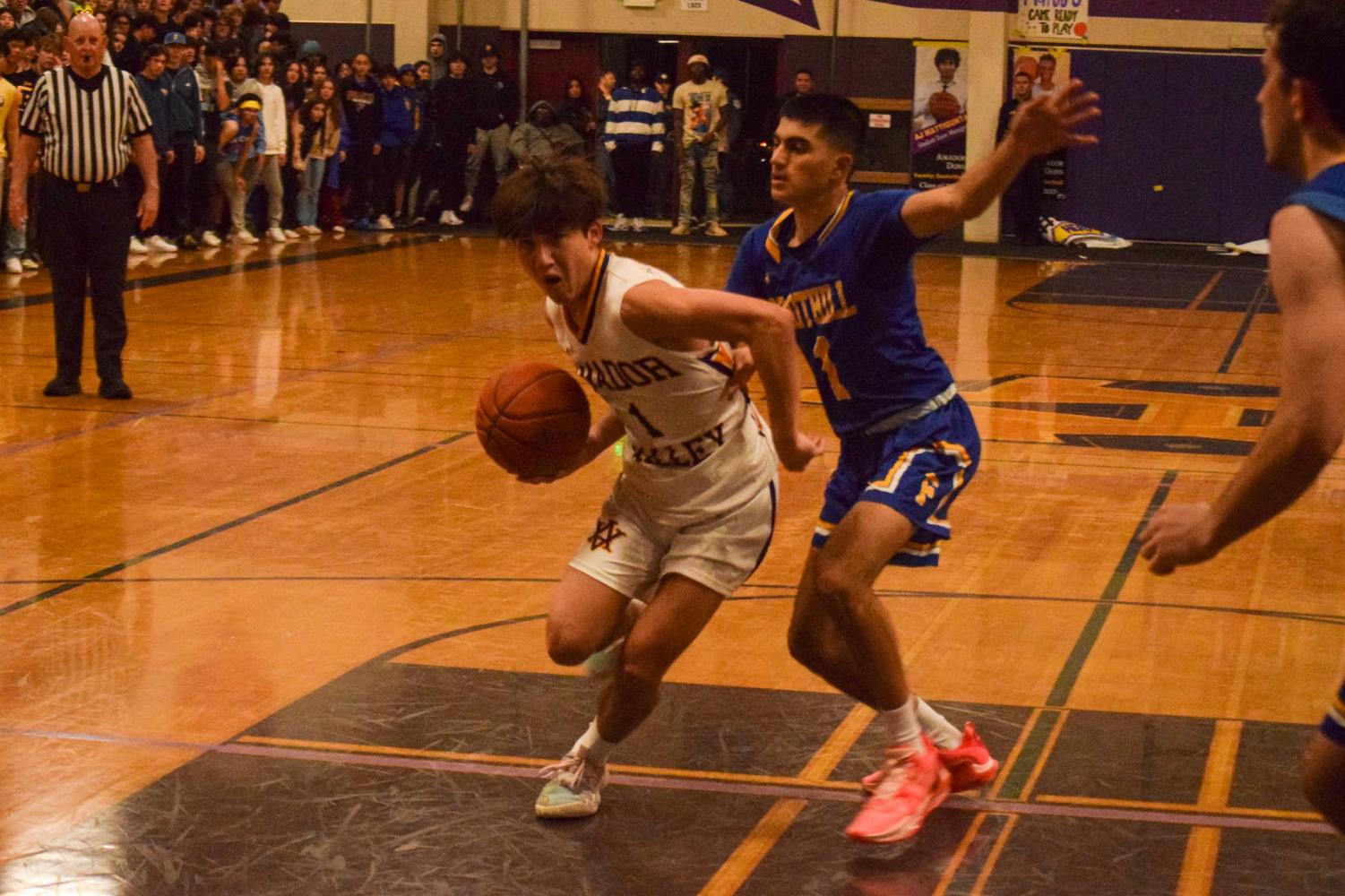 Boys Varsity Basketball defeats Foothill on Senior Night