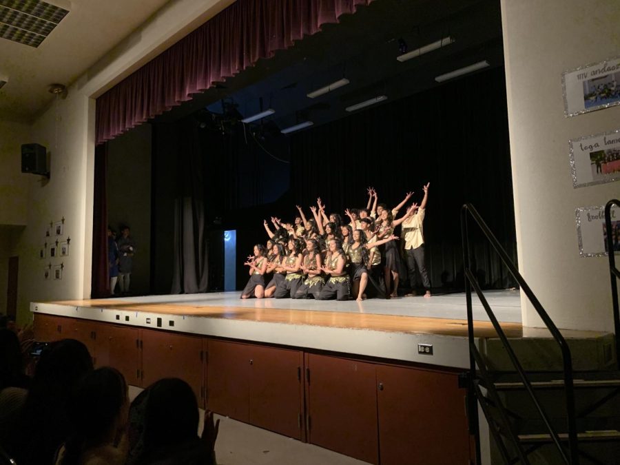 Amador Valley Dhamaka finish off their season with the ending pose of their final performance.