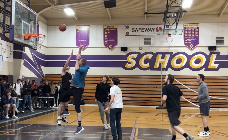 AV teachers beat the March Madness winners with a score of 11 to 8.