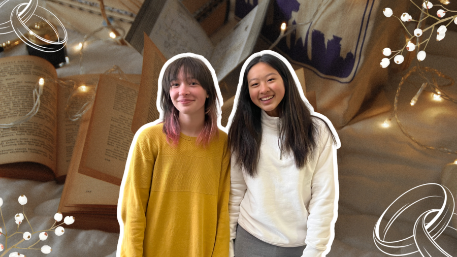 Katherine Chen (26) and Malana Schreiber (26) are co-owners of KatandM jewelry, a book-inspired ring business on Etsy. 