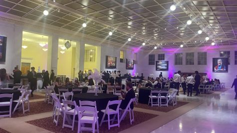 The Dining Room at Senior ball consisted of lots of tables, a taco bar, and a fondue bar.