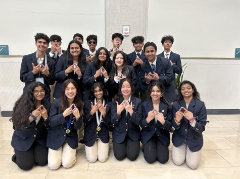 AV DECA poses for a team picture at the Orange County Convention Center in Orlando, FL.