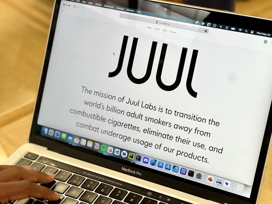 JUUL%2C+a+popular+e-cigarette+brand%2C+rose+to+prominence+in+recent+years+and+became+synonymous+with+the+youth+vaping+epidemic%2C+ultimately+facing+scrutiny+for+its+role+in+fueling+nicotine+addiction+among+teenagers.